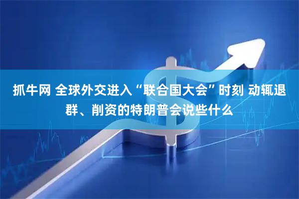 抓牛网 全球外交进入“联合国大会”时刻 动辄退群、削资的特朗普会说些什么