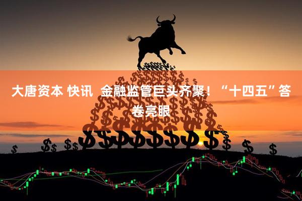 大唐资本 快讯  金融监管巨头齐聚！“十四五”答卷亮眼