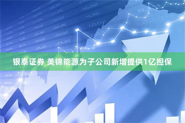 银泰证券 美锦能源为子公司新增提供1亿担保