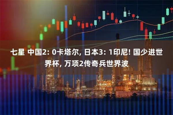 七星 中国2: 0卡塔尔, 日本3: 1印尼! 国少进世界杯, 万项2传奇兵世界波
